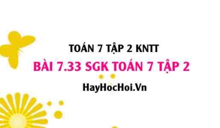 Bài 7.33 SGK Toán 7 tập 2 Kết nối tri thức